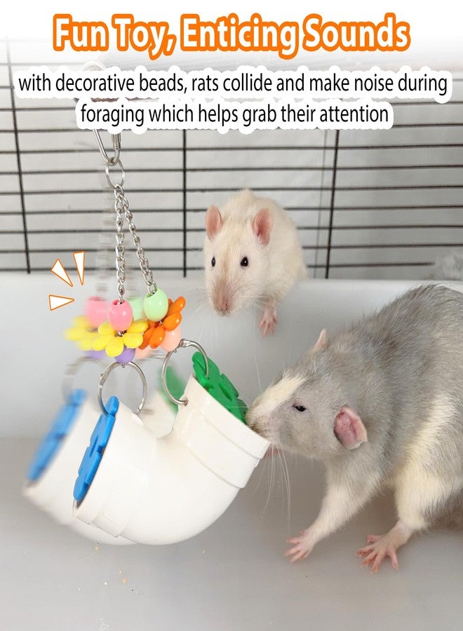 Jevnd Rat Enrichment Toys, Wide Opening Rat Foraging Toy for Various Treats, Slow Feeder Hanging Fancy Mice Cage Accessories Puzzle Toy More Healthy, Easy-Clean Rodent Toys for Rat, Mice - Image 4